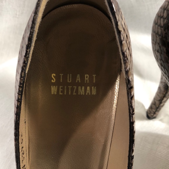 Stuart weitzman 4 inch snakeskin leather heels - Picture 2 of 8